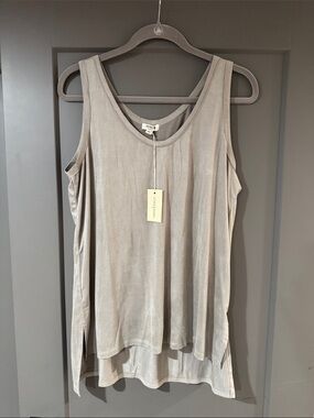 Neutral Gray/Taupe Sleeveless Tank